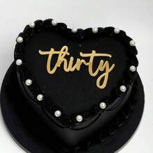 C505 Acrylic Gold Thirty Cake Topper, Happy 30th Birthday Cake Decors - 30 Years Old Party Decorations, 30th Anniversary Party Decorations - 最初的 - 查看 3
