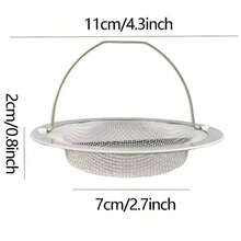 1/2/3 pezzi Filtro per lavandino in acciaio inossidabile, Filtro per scarico del lavello da cucina, Raccoglitore di rifiuti alimentari adatto alla maggior parte degli scarichi del lavello, Cestello filtro per lavello da cucina, Accessori per la cucina, Gadget da cucina, Accessori per il bagno, Coperchio per scarico del bagno - Multicolore - Visualizzare 3