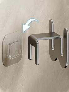 1/2pcs No Drill Wall Mounted Slipper Rack, Bathroom Hanging Shoe Storage Organizer Hook - Multicolor - View 10