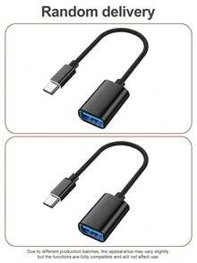USB C To USB Adapter, Type-C To USB Adapter, USB C Male To USB A Female Adapter, USB 3.0 OTG Adapter Type-C To USB Adapter, Compatible With Laptops/Tablets/Smartphones With USB Type-C Port - Black - View 10