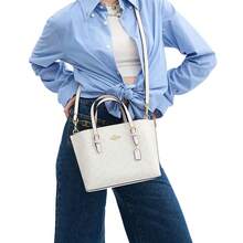 Coach Mollie Printed Women's Single Shoulder Crossbody Handbag CV965IMXU5 - 粉筆白色CV965IMXU5 - 查看 2