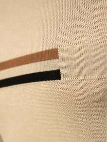 Men's Crew Neck Sweater, Men's Long Sleeve Knit Sweaters, Old Money Men's Clothing, Elegant Winter, Work, Leisure, Party, Casual - 米色 - 查看 3