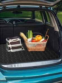 1pc Thick Car Trunk Mat - Waterproof Cargo Liner, Dust-Proof And Easy To Clean, Universal Fit For SUV, Sedan, Truck, Protect Trunk - Black - View 3