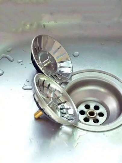 1pc Stainless Steel Kitchen Sink Drain Stopper, Sink Waste Plug Filter, Bathroom Hair Catcher, Sink Strainer Drain Filter, Sink Drain Catcher Kitchen Tool