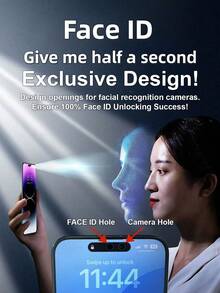 ZYSHI 防震防窥隐私磨砂屏幕保护膜 2片装(非玻璃材质),全屏覆盖,触感顺滑,防指纹,防刮花,易于安装,防偷窥,防摔,防眩光,适用于 17 Pro Max/17 Pro/17 Air/17/16E/16 Pro Max/16 Pro/16 Plus/16/15 Pro Max/14 Pro Max/13 Mini/12/11/XS Max/XR/8+/7 Plus 系列,屏幕保护必备,适合日常防护,复活节春季礼物 - 黑色 - 查看 6