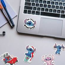 Disney 50张史迪奇卡通防水涂鸦贴纸，适用于手机、电脑、行李箱、吉他、笔记本、水瓶、铅笔盒等，是节日或生日礼物的理想之选。 - 1 Set - 查看 9