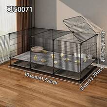 Large Metal Pet Cage, Assembled And Disassembled, Small Animal Habitat With Removable Tray, Suitable For Raising Chicks, Ducks, Rabbits And Other Small Animals - Multicolor - View 1