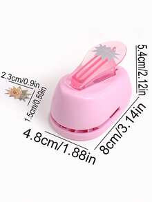 1pc Vintage Square Stamp Pattern Embossing Mold, Pink/Blue, 3.14*1.85 Inches, Multipurpose Craft Hole Punch - Square Paper Hole Punch Embosser, DIY Gift Decoration Making Tool - Multicolor - View 13