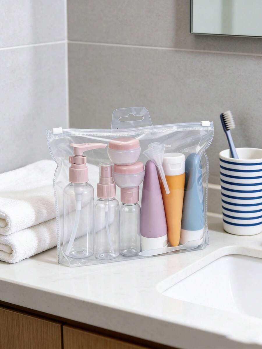 11Pcs Leak-Proof Travel Bottles Portable Plastic Business Travel - Upgraded Version - View 1