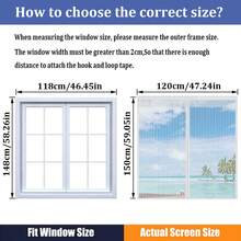 Lưới chống côn trùng từ tính, lưới cửa sổ và cửa ra vào bằng sợi polyester cải tiến, lưới chống côn trùng đóng bằng nam châm - Màu trắng - Trắng - Xem 15