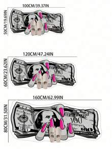 1pc, New Annual Dollar 3D Creative Funny! New Dollar Bill Floor Mat, Gift Decoration, Creative Living Room Carpet Bedroom Bedside Rug Entryway Door Mat, Multiple Patterns New Arrival, Decorative Carpet, Bedroom Decor, Small Rug - Multicolor - View 8