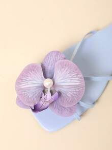 2026款花卉蝴蝶装饰透气镂空舒适平底凉鞋，适合夏季、秋季、冬季穿着，百搭，可用于婚礼、派对、休闲、海滩、浪漫约会、度假等场合。 - 紫羅蘭色 - 查看 4