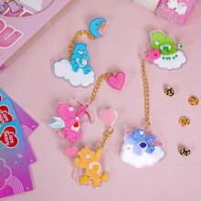 CARE BEARS 爱心熊徽章，可爱卡通动物Q版多功能时尚可爱亚克力徽章，适用于日常生活、钱包、徽章卡、生日派对礼物、复活节礼物[官方授权] - 1PC - 查看 2