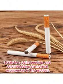 1支圣诞创意香烟造型泡泡棒，金属迷你泡泡枪，手持泡泡玩具，恶作剧香烟造型泡泡机，派对装饰，趣味泡泡道具（不含泡泡液） - 彩色 - 查看 3