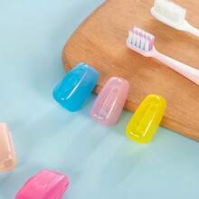 1/10个牙刷套，牙刷头保护盖，防尘保护盒，电动牙刷头套，颜色随机，便携式可重复使用牙刷架，防水防尘简约设计，适用于浴室配件、卫生用品、酒店用品、宿舍用品、商务旅行、返校季、旅行、日常使用，保持牙刷清洁清新！ - 彩色 - 查看 6