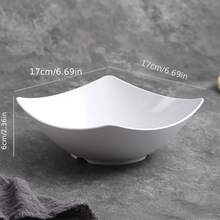 1个大号方形高边塑料碗 - 可叠放防滑厨房套装，独特的方形设计，边角坚固，非常适合在家、餐厅或户外活动中盛放沙拉、小吃、汤或主菜，可用于微波炉和洗碗机，实用现代的厨房必备品 - 彩色 - 查看 12