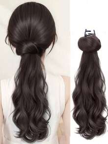 马尾发爪夹，自然凌乱发髻发型发饰，优雅发夹 - 彩色 - 查看 3