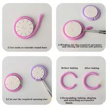 5pcs/Set Semi-Circle Soft Clay Earring Mold Kit, Curved Shaping Assist Clay Modeling Tool Set For DIY Beginner Handcraft - Round - View 8