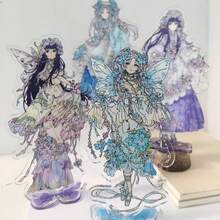 动漫系列中芙蕾莉安的亚克力立牌桌面摆件，花仙子主题校园小礼物，节日和生日的理想之选 - 彩色 - 查看 5