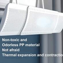 1pc Adjustable Air Conditioner Wind Baffle, Air Outlet Deflector Board To Prevent Direct Blowing - White - View 8