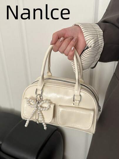 2026新款复古油蜡皮休闲手提单肩包，大容量，女士款，春夏款