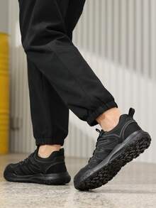 Zapatos de profesionales anti-aplastamiento y anti-perforación, zapatos funcionales para senderismo para hombres - Negro - Ver 6