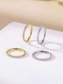 1 件精美不锈钢鼻环，镶嵌闪亮锆石，18K 镀金，铰链式耳骨螺丝耳环唇环，身体穿刺饰品，内径可选：6mm/8mm/10mm/12mm，规格：16G/1.2mm/18G/1.0mm - 氣質耳環 - 查看 3