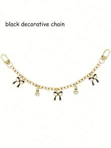 1pc/2pcs Zinc Alloy Faux Pearl Cherry Decor Bag Chain, Fashion Versatile Bow Bag/Handbag Strap Chain/Shoulder Bag Extension Replacement Chain, Watch Band Decor Chain Pendant, Women Wallet Hanging Accessory - Multicolor - View 9