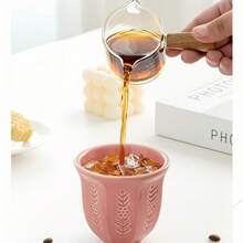 Arabian Ceramic Cup 250ml/8.5oz – Flower Pattern Cup, Matte Finish In Green, Pink, And Blue, Suitable For Coffee, Matcha, And Tea. - Multicolor - View 4