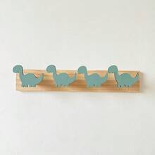 1pc Dinosaur Wall Hook Rack, Creative Home Wall Decor, Nordic Style Dinosaur Coat Hook, Children's Room Clothes Hanging Rack - Green Brachiosaurus - View 8