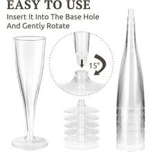 8pcs/20pcs/60pcs Multi-Style Reusable 4.5oz Party Champagne Cups, Suitable For Parties, Weddings And Large Celebrations, Juice Cups, Cups, Welcome Drink Cups, Party Cups - View 10