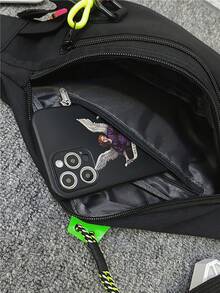 Waist Bag, Crossbody Fanny Pack, Travel Walking Running Hiking Cycling Waist Pouch, Easter, Tote Bags For University - Black - View 5