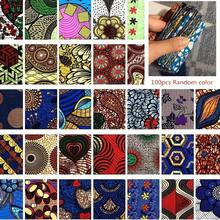 100pcs African Fabric Squares, Polyester Pre-Cut Patchwork Bundle, Multicolor Patterns, Handwash Craft Quilting Fabric, Suitable For DIY Sewing And Handmade Accessories - Mixed Colors - View 11