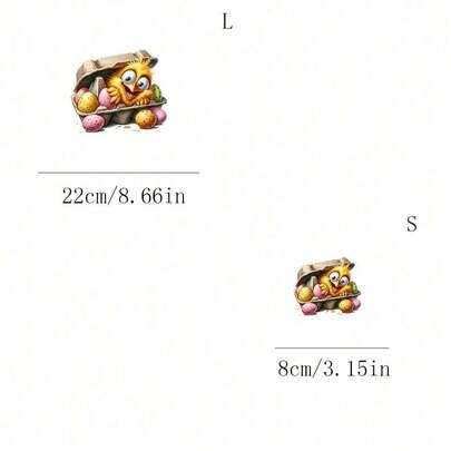1 stuk/2 stuks/3 stuks schattige kuikentjes-eierstickers, DIY-accessoire geschikt voor T-shirt, jeans, trui, handtas, kussen, sierkussen