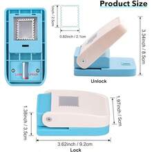1pc 0.8 Inch Rectangular Stamp Punch, Stamp Perforator, Manual Hole Punch, Suitable For Crafting, Scrapbooking, Diary, Card Making - A - View 14
