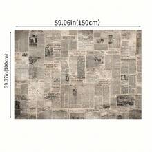 1 pieza Fondo de fotografía impreso en 2D plano, con diseño de periódico vintage. Ideal para fiestas, oficinas, cumpleaños, aniversarios, bodas y otros eventos - 5 - Ver 6