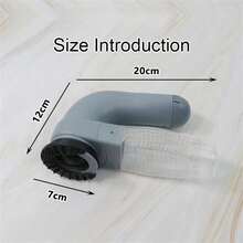 1台电动宠物毛发吸尘器，便携式家用宠物按摩清洁吸尘器 - 灰色 - 查看 3