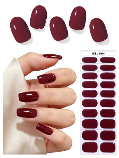 20pcs Semi-Cured Gel Nail Stickers, Summer Translucent Light Purple Nail Wraps, Requires 60s UV/LED Lamp Curing, Self-Adhesive Nail Tips, Multiple Sizes, Suitable For Most Nail Types, Salon Quality Long-Lasting Shine, Includes Cleaning Pad For Easy Use, Essential DIY Nail Art Supplies For Women & Girls, Beach Vacation Nail Care Gift, Great For Beginners