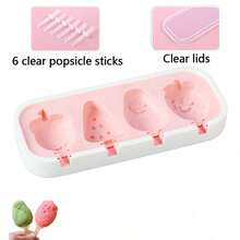 A Silicone Pudding Ice Cream Mold - A Household Ice Cream Mold, With An Interesting Design And Cartoon Patterns (Animals, Fruits) - Lightweight And Easy To Use, A Must-Have For Summer. - Multicolor - View 5