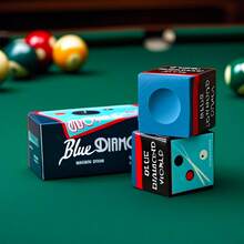 1pc Professional Blue Billiard Chalk, Enhanced Grip, Long-Lasting, Anti-Slip Cue Stick, Integrated Front Wiper, Perfect Gift For Billiard Enthusiasts - Multicolor - View 12