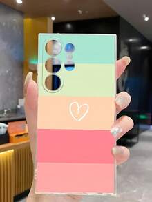 1个彩色彩虹爱心软壳手机壳，兼容华为荣耀、Galaxy A04e/12/A13/A14/A34/A50/A52/A53/A54/S21/S22/S23/S24/S25/S25Ultra/S25FE/S26/S26 Plus/S26 Ultra/S26 Edge、6A/7A/8A、12T/13T/15T/15T Pro，国际版，非国内版 - 無色 - 查看 5