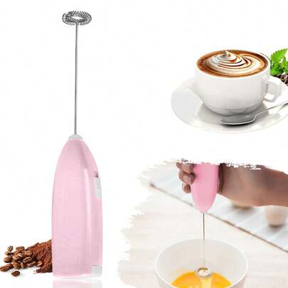 Handheld Milk Frother, Coffee Milk Frother With Stainless Steel Whisk, Electric Handheld Drink Mixer, Milk Frother, Coffee Mixer, Suitable For Coffee, Latte, Cappuccino, Matcha, Hot Chocolate And Other Beverages, Portable Milk Frother, Electric Cordless Mini Coffee Machine, Coffee Machine With Matcha Mixer