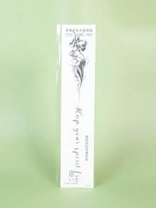 1pc Spine Tattoo Sticker, Fake Temporary Tattoo, Y2K Geometric Semi-Permanent Tattoo, Waterproof, Sweat-Resistant, Long-Lasting 1-2 Weeks, Wear-Resistant, Non-Reflective, Black, Unisex, Modernist Body Art Tattoo Sticker - Black - View 6