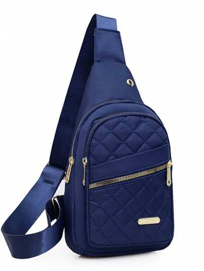 حقيبة صدر نسائية متعددة الاستخدامات مطرزة بنمط المربعات