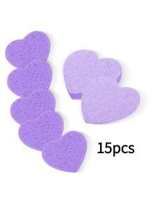 15/25/45 Pcs Compressed Facial Sponges, Heart Shaped Face Exfoliating Mask Good Absorption Remover Sponge Pad Is Strong And Reusable MORE EFFECTIVE DEEP-CLEAN Versatile Use Bathroom, Room, Office, Purse - Multicolor - View 10