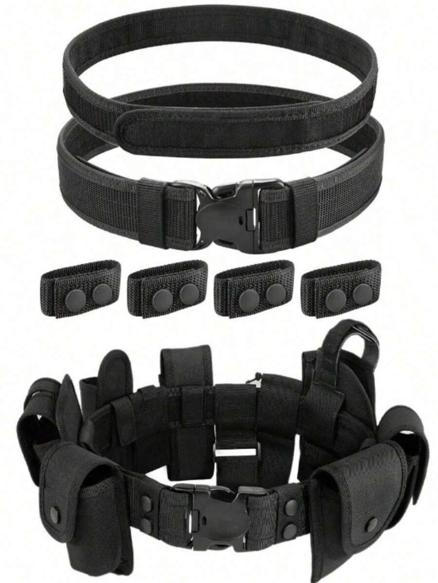 2-In-1 Tactical Waist Belt - Durable Nylon, Quick Release, Adjustable Buckle, Suitable For Survival, Hunting And Tactical Use, Tactical Gear - Multicolor - View 1