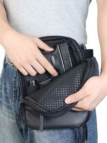 男士战术隐蔽携枪单肩包，内置胸前枪套 - 大容量EDC斜挎肩包，带隐蔽式手枪隔层和安全锁拉链 - 适合日常携带、隐蔽携枪、靶场射击、狩猎、徒步旅行、旅行、通勤、战术训练 - 彩色 - 查看 5