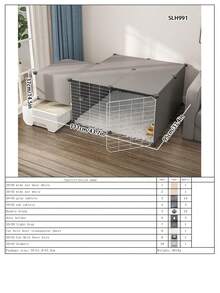 Multi-Functional Cat Villa With Litter Box And Sleeping Area, Modular And Detachable Design, Suitable For Kittens And Multi-Cat Households - Multicolor - View 13