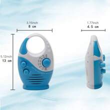 Radio de ducha baño AM/FM colgante impermeable volumen ajustable azul - Azul / Patchwork - Ver 6