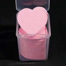 Heart-Shaped Nail Polish Remover Pads, Nail Polish Remover Pads, Eyelash Glue Remover Pads, Nail Polish Bottle Mouth Remover Pads, Manicure Tools Suitable For Nail Salons And Eyelash Beauty Salons. - Pink - View 5